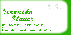 veronika klausz business card